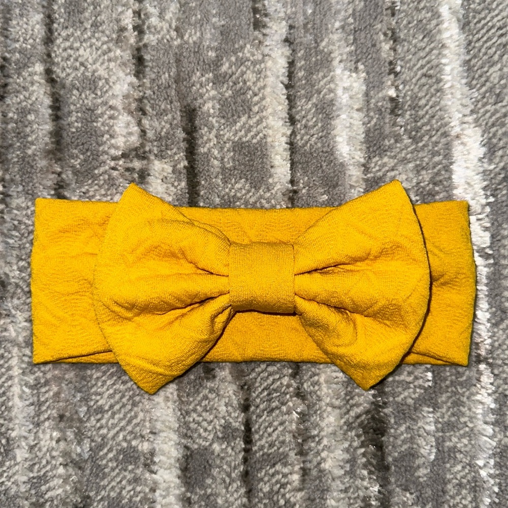 Baby Girls Yellow Bow Headband